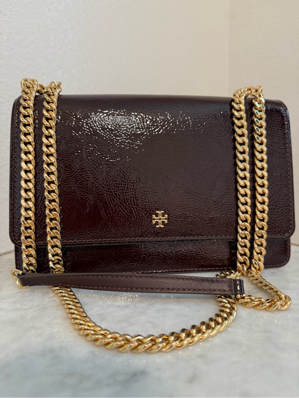 Tory Burch Emerson Crinkle Flap Adjustable Shoulder Bag
